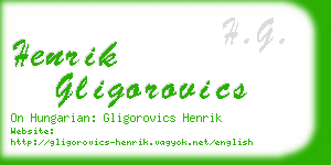 henrik gligorovics business card